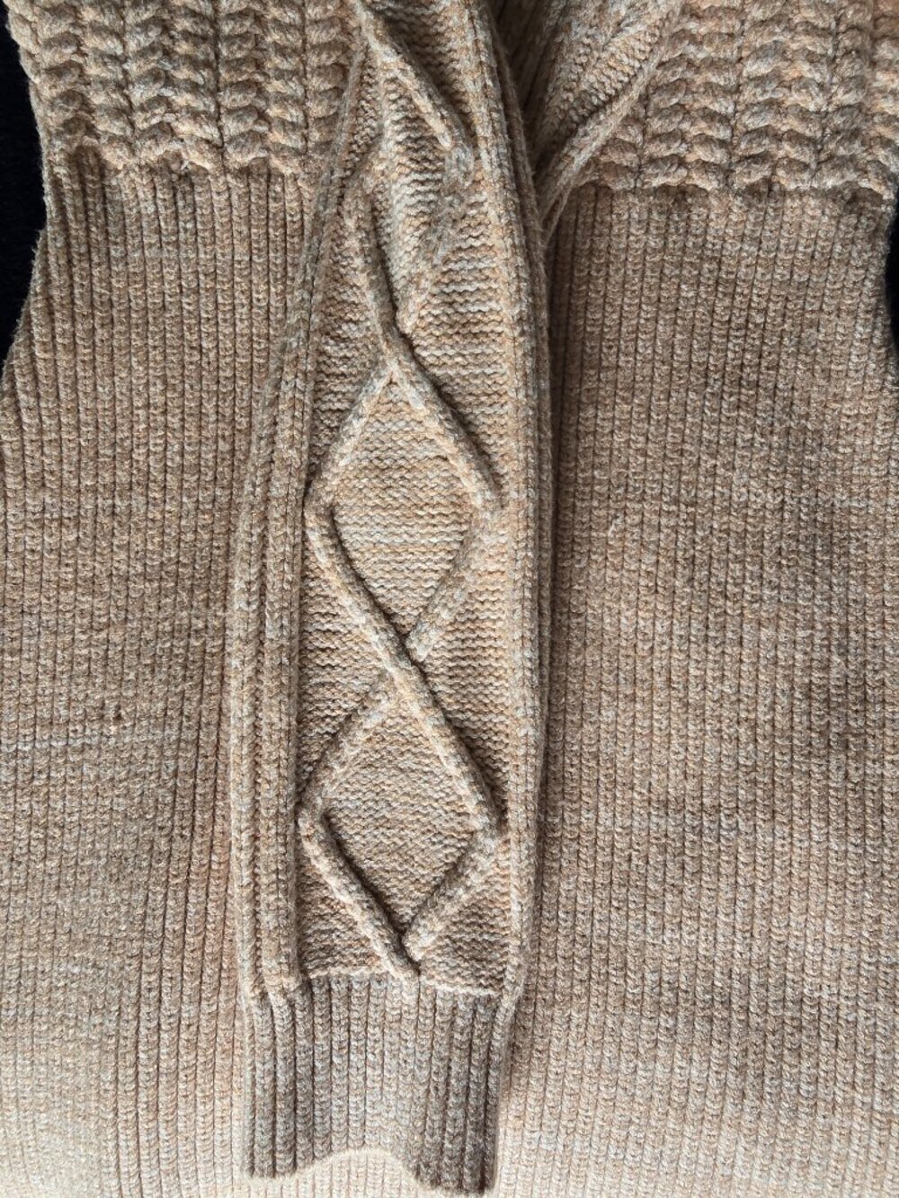 MINKPINK Lesley Cable Knit Tunic Sweater Mini Dress Tan Medium Boho - Picture 5 of 11